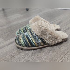 Lamo Juarez Scuff Faux Fur Slippers Mushroom Womens Size Large